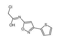 2-Chloro-N-(3-(2-thienyl)-5-isoxazolyl)acetamide结构式