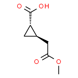 Cyclopropaneacetic acid, 2-carboxy-, alpha-methyl ester, (1R,2S)- (9CI)结构式