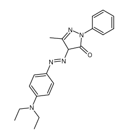 4-((4-(diethylamino)phenyl)diazenyl)-3-methyl-1-phenyl-1H-pyrazol-5(4H)-one Structure