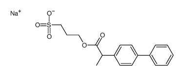 sodium,3-[2-(4-phenylphenyl)propanoyloxy]propane-1-sulfonate Structure