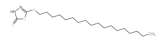 1,3,4-Thiadiazole-2(3H)-thione,5-(octadecylthio)-结构式