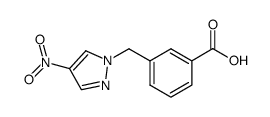 3-(4-NITRO-PYRAZOL-1-YLMETHYL)-BENZOIC ACID结构式