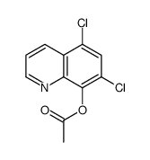 Acetic acid 5,7-dichloro-8-quinolyl ester Structure