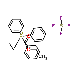 (1-乙氧基羰基环丙基)三苯基磷四氟硼酸盐结构式