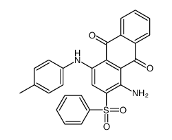 1-amino-4-[(4-methylphenyl)amino]-2-(phenylsulphonyl)anthraquinone结构式