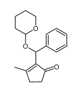 3-methyl-2-[phenyl-(2-tetrahydropyranyloxo)methyl]-2-cyclopenten-1-one Structure