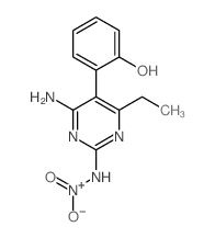 [[4-amino-6-ethyl-5-(2-hydroxyphenyl)pyrimidin-2-yl]amino]-hydroxy-oxo-azanium结构式