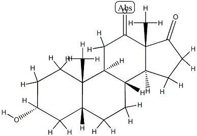 3α-Hydroxy-5β-androstane-12,17-dione structure