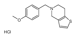 5-[(4-methoxyphenyl)methyl]-6,7-dihydro-4H-thieno[3,2-c]pyridine,hydrochloride Structure