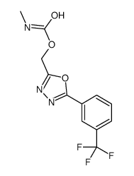 [5-[3-(trifluoromethyl)phenyl]-1,3,4-oxadiazol-2-yl]methyl N-methylcarbamate Structure