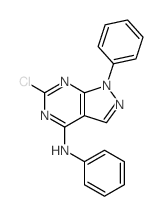 1H-Pyrazolo[3,4-d]pyrimidine, 4-anilino-6-chloro-1-phenyl- picture