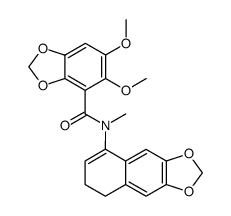 5,6-dimethoxy-benzo[1,3]dioxole-4-carboxylic acid (7,8-dihydro-naphtho[2,3-d][1,3]dioxol-5-yl)-methyl-amide Structure