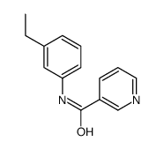 3-Pyridinecarboxamide,N-(3-ethylphenyl)-(9CI) structure