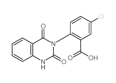 5-chloro-2-(2,4-dioxo-1H-quinazolin-3-yl)benzoic acid结构式