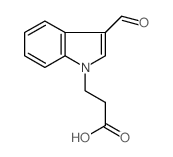 3-(3-Formyl-1H-indol-1-yl)propanoic acid structure