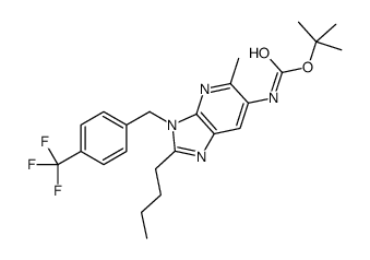 Carbamic acid, [2-butyl-5-methyl-3-[[4-(trifluoromethyl)phenyl]methyl]-3H-imidazo[4,5-b]pyridin-6-yl]-, 1,1-dimethylethyl ester (9CI) structure