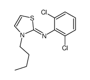 3-butyl-N-(2,6-dichlorophenyl)-1,3-thiazol-2-imine结构式