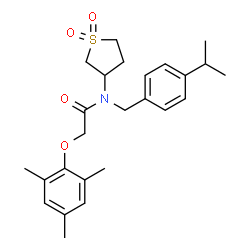 N-(1,1-dioxidotetrahydro-3-thienyl)-N-(4-isopropylbenzyl)-2-(mesityloxy)acetamide Structure