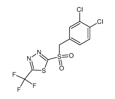 2-[(3,4-dichloro-phenyl)-methanesulfonyl]-5-trifluoromethyl-[1,3,4]thiadiazole结构式