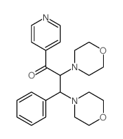 2,3-dimorpholin-4-yl-3-phenyl-1-pyridin-4-yl-propan-1-one结构式