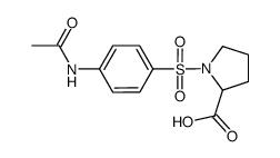 1-{[4-(乙酰氨基)苯基]磺酰基}吡咯烷-2-羧酸结构式