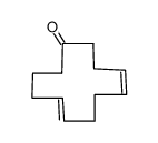 cis,trans-4,8-cyclododecadien-1-one结构式