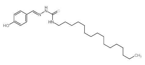 Hydrazinecarbothioamide,N-hexadecyl-2-[(4-hydroxyphenyl)methylene]- Structure