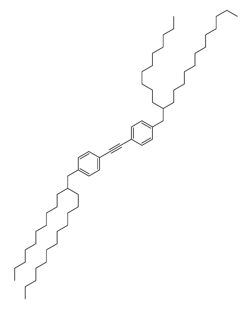 1-(2-decyltetradecyl)-4-[2-[4-(2-decyltetradecyl)phenyl]ethynyl]benzene结构式