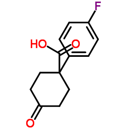 1-(4-FLUOROPHENYL)-4-OXOCYCLOHEXANECARBOXYLIC ACID structure