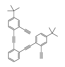 4-tert-butyl-1-[2-[2-[2-(4-tert-butyl-2-ethynylphenyl)ethynyl]phenyl]ethynyl]-2-ethynylbenzene结构式