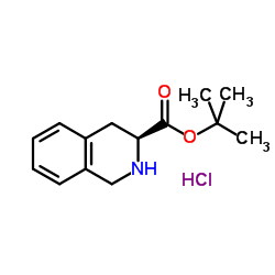 (S)-1,2,3,4-四氢异喹啉-3-羧酸叔丁酯盐酸盐结构式