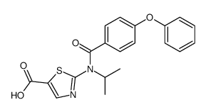 2-[(4-phenoxybenzoyl)-propan-2-ylamino]-1,3-thiazole-5-carboxylic acid Structure