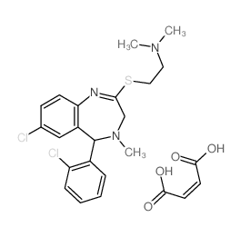 but-2-enedioic acid; 2-[[9-chloro-6-(2-chlorophenyl)-5-methyl-2,5-diazabicyclo[5.4.0]undeca-2,8,10,12-tetraen-3-yl]sulfanyl]-N,N-dimethyl-ethanamine picture