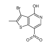 3-bromo-2-methyl-7-nitro-5H-thieno[3,2-c]pyridin-4-one结构式