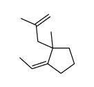 2-ethylidene-1-methyl-1-(2-methylprop-2-enyl)cyclopentane结构式