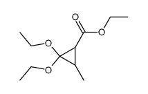 ester ethylique de l'acid methyl-2 diethoxy-3,3 cyclopropanoique结构式