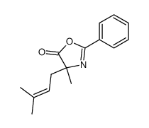 2-phenyl-4-methyl-4-(3-methyl-2-butenyl)-Δ2-oxazolin-5-one Structure