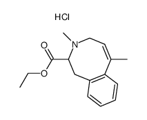 ethyl 1,2,3,4-tetrahydro-3,6-dimethyl-3-benzazocine-2-carboxylate hydrochloride Structure