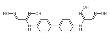 N-[1-[[4-[4-[[1-(hydroxyamino)-2-nitroso-ethenyl]amino]phenyl]phenyl]amino]-2-nitroso-ethenyl]hydroxylamine structure