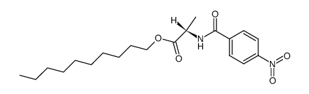 L-alanine-N-(4-nitrobenzoyl) decyl ester结构式