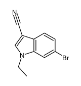 6-bromo-1-ethylindole-3-carbonitrile结构式