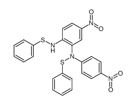 4-nitro-N2-(4-nitrophenyl)-N1,N2-bis(phenylthio)-o-phenylenediamine Structure