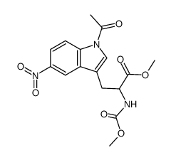 Na-acetyl-Nb-methoxycarbonyl-5-nitro-DL-tryptophan methyl ester Structure