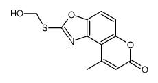 2-(hydroxymethylsulfanyl)-9-methylpyrano[3,2-e][1,3]benzoxazol-7-one结构式