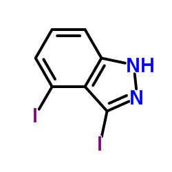 3,4-Diiodo-1H-indazole Structure