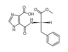 Lα-<4(5)-carboxyimidazole-5(4)-carboxamido>-β-phenylpropionic acid methyl ester结构式