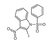 1-(benzenesulfonyl)-2-iodo-3-nitroindole结构式