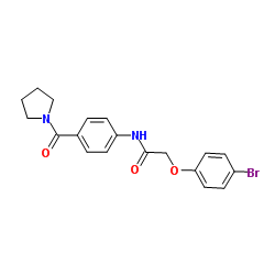 2-(4-Bromophenoxy)-N-[4-(1-pyrrolidinylcarbonyl)phenyl]acetamide Structure