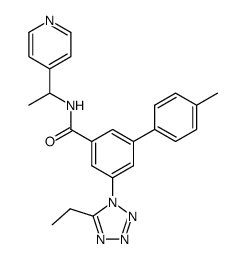 5-(5-ethyltetrazol-1-yl)-4′-methylbiphenyl-3-carboxylic acid (1-pyridin-4-yl-ethyl)amide Structure