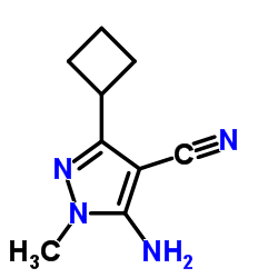 5-Amino-3-cyclobutyl-1-methyl-1H-pyrazole-4-carbonitrile Structure